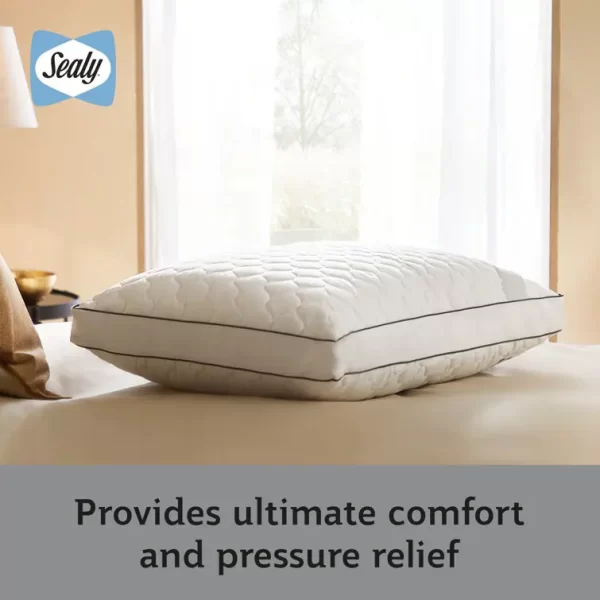 Sealy Side Sleeper Fibre Medium Support Pillow (Pack of 2) - Image 2