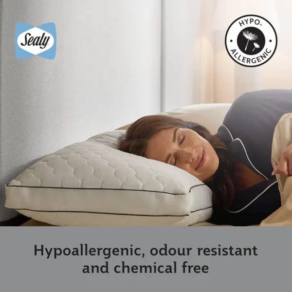 Sealy Side Sleeper Fibre Medium Support Pillow (Pack of 2) - Image 8
