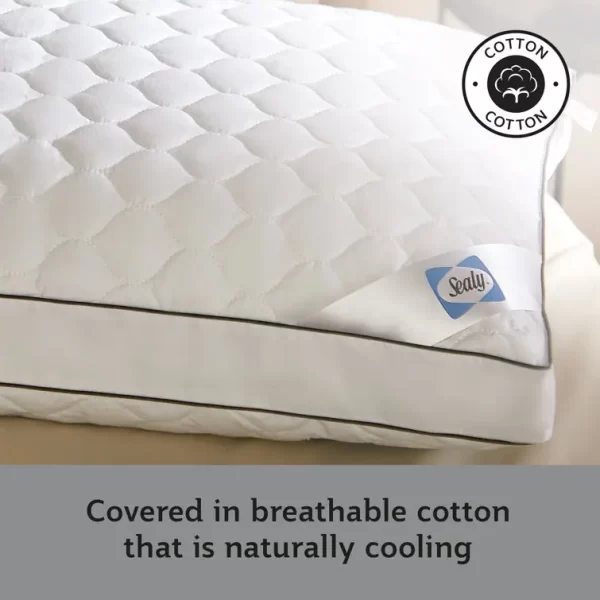 Sealy Side Sleeper Fibre Medium Support Pillow (Pack of 2) - Image 6